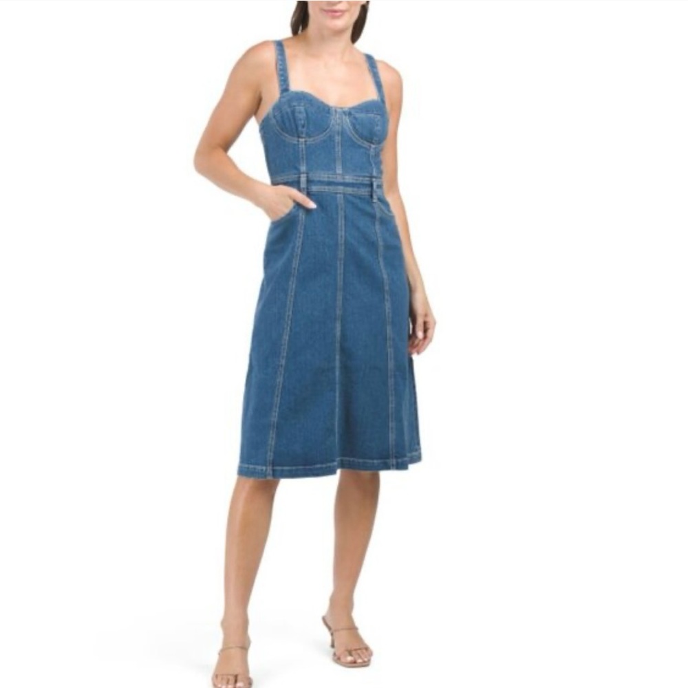 7 For All Mankind  Dianamid Bustier A-line Dress